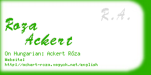 roza ackert business card